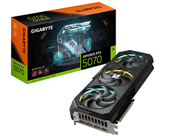 Видеокарта 12Gb GIGABYTE GV-N5070AERO OC-12GD (RTX5070) GDDR7 HDMI DP