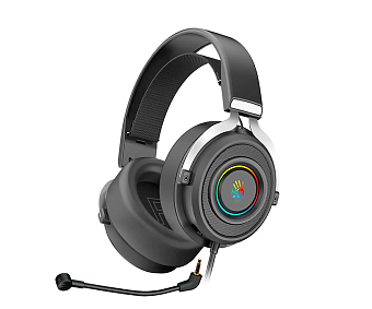 Наушники проводные A4Tech Bloody G535P (микрофон, 20 - 20 000 Гц, 105дБ, 2м, 1x3.5 мм/2x3.5 мм+USB) серый