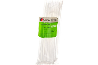 Стяжки нейлоновые Fortisflex КСС 3х200 (бел) (100шт)
