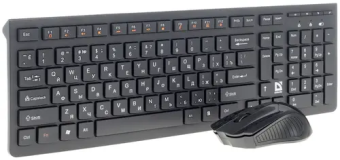 Комплект беспроводной (клавиатура+мышь) Defender Columbia C-775 Black