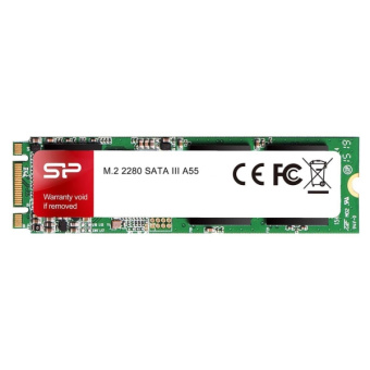 Накопитель SSD M.2 256Gb Silicon Power A55 (SATA, 560/500 Мбайт/сек)