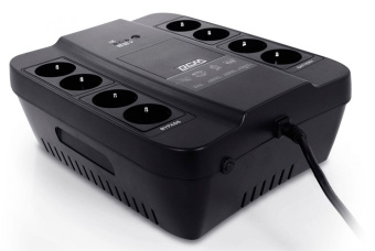 ИБП Powercom Spider  SPD-650N 650 ВА (8 х Euro розеток: 4 с резервным питанием, 4 с фильтрацией)