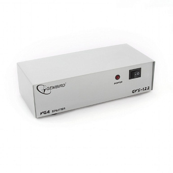 Разветвитель видеосигнала 2 port VGA (1in-->2out, 1440x1280, блок питания) Gembird GVS-122