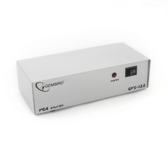Разветвитель видеосигнала 2 port VGA (1in-->2out, 1440x1280, блок питания) Gembird GVS-122