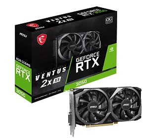 Видеокарта 8Gb MSI RTX 3050 VENTUS 2X XS 8G (RTX3050) GDDR6 128bit HDMI DP