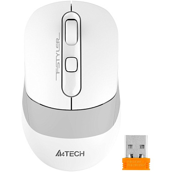 Мышь беспроводная A4Tech Fstyler FB10C 2400dpi White-Grey