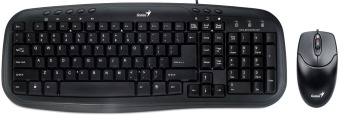 Комплект проводной (клавиатура+мышь) Genius Smart KM-170 Black