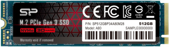 Накопитель SSD M.2 512Gb Silicon Power A80 (PCI-E 3.0 x4, 3400/2250 Мбайт/сек)