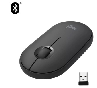Мышь беспроводная Logitech M350 Bluetooth Pebble Graphite