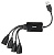 Концентратор USB-A - 4-port USB2.0, Buro BU-HUB4-0.3-U2.0-Splitter, черный