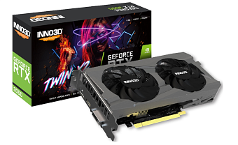 Видеокарта 6Gb Inno3D GeForce RTX 3050 TWIN X2 (RTX3050) GDDR6 HDMI DP