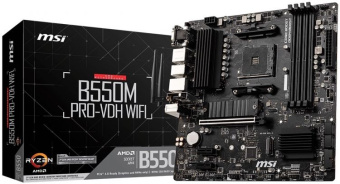 Материнская плата Socket AM4 MSI B550M-A PRO (B550) 2*DDR4 1*PCI-Ex1 1*PCI-Ex16 SATA M.2 HDMI DVI mATX