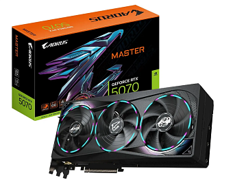 Видеокарта 12Gb GIGABYTE GV-N5070AORUS M-12GD (RTX5070) GDDR7 HDMI DP