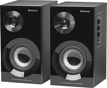Акустическая система Defender Aurora S40 (2x20W, дерево, Bluetooth, дерево) black