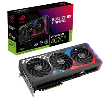 Видеокарта 12Gb ASUS ROG-STRIX-RTX4070Ti-12G-GAMING (RTX4070Ti) GDDR6X 192bit HDMI DP