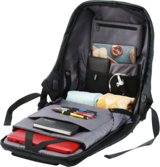 Рюкзак для ноутбука 15" Canyon CNS-CBP5BB9 внешний разъем USB, открытие на 180° градусов, черный