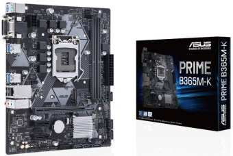 Материнская плата Socket-1151-v2 ASUS PRIME B365M-K (B365) 2*DDR4 2*PCI-Ex1 1*PCI-Ex16 6*SATA 1*M.2 DVI VGA mATX
