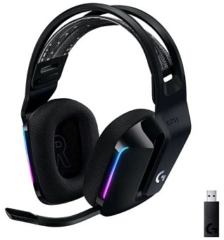 Наушники беспроводные Logitech Wireless Headset G733 LightSpeed RGB Gaming Black