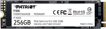 Накопитель SSD M.2 256Gb Patriot P300P256GM28 (PCI-E 3.0 x4, 1700/1100 Мбайт/сек)