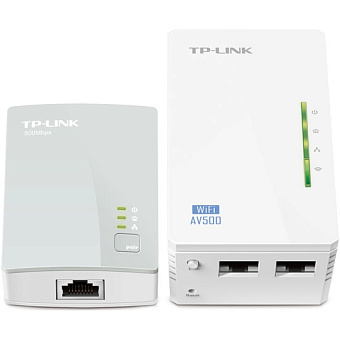 Адаптер Powerline TP-Link TL-WPA4220 KIT AV600, Wi-Fi, 2.4 ГГц, 100 Мбит/с, белый