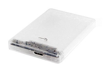 Внешний контейнер USB3.0 -> SATA 2.5", Gembird EE2-U3S-32P, пластик, прозрачный