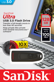 Флешка 128Gb SanDisk Ultra USB 3.0 Black