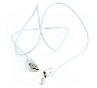 Кабель магнитный USB-A - microUSB, 1.0м, Cablexpert, магнитный, белый
