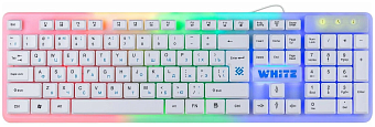 Клавиатура проводная Defender Breath GK-184 Rainbow Led White