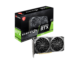 Видеокарта 12Gb MSI RTX 3060 VENTUS 2X 12G OC LHR (RTX3060) GDDR6 192bit HDMI DP