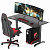 Стол компьютерный MaDXRacer ARENA GTS14 "1400х820х750" черный карбон, пиксели