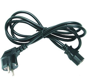 Кабель питания 220V  1.8м, Schuko- C13,  6А, черный