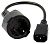 Кабель питания 220V Euro - C14, VCOM CE002-CU0.75-0.15M, черный