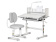 Стол Mealux BD-24 G gray (ш79 х г39-60 х в53-72, стул и лампа в комплекте) бело-серый