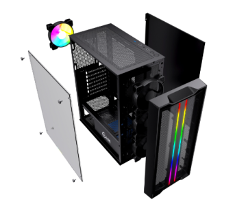 Корпус Powercase Mistral Evo ARGB ATX Bllack