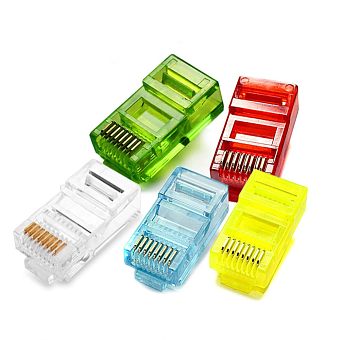 Коннектор RJ-45, кат.5,  15 шт. цветные (3 цвета по 5 шт)