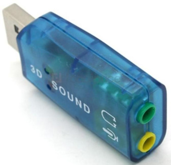 Звуковая карта внешняя TRUA3D (USB, C-Media CM108, 1*jack, 1*mic)