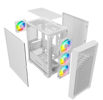Корпус Powercase Mistral Micro X4W mATX White