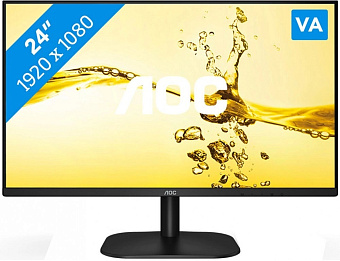 Монитор 23.8" AOC 24B2XHM2 (VA 1920x1080  4ms 75Hz VGA HDMI) Black