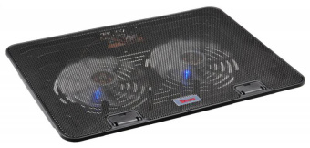 Подставка для ноутбука 15" BURO LCP156H (металл. сетка, 2*1400 об/мин, 21дБ, LED-подсветка) Black