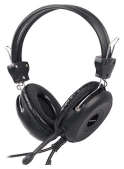 Наушники проводные A4Tech HS-30 (микрофон, 20 - 20 000 Гц, 102 дБ, 1.8м) черный