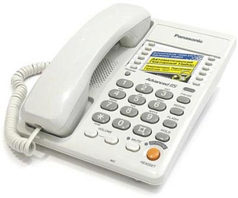 Телефон проводной Panasonic KX-TS 2363 RUW (спикерфон, белый)