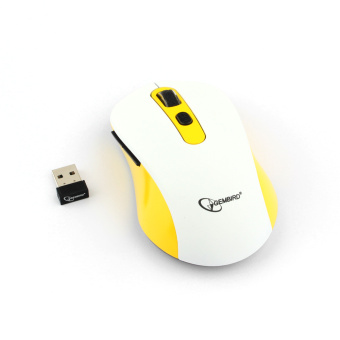 Мышь беспроводная Gembird MUSW-221 Wireless Optical Yellow