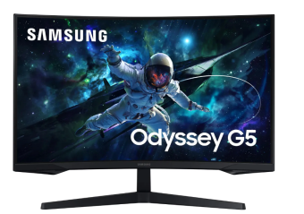 Монитор 32" Samsung Odyssey G5 (VA 2560x1440 1ms 165Hz HDMI DP) Black