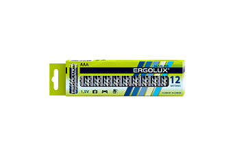 Элемент питания AAA, 1.5V, 12шт, Ergolux Alkaline  BP12 LR03