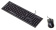 Комплект проводной (клавиатура+мышь) OKLICK 620M (красные буквы кириллицы) USB Black