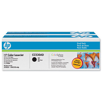 Картридж лазерный HP 304A (CC530AD) для HP CP2025/CM2320, 2шт в упаковке черный