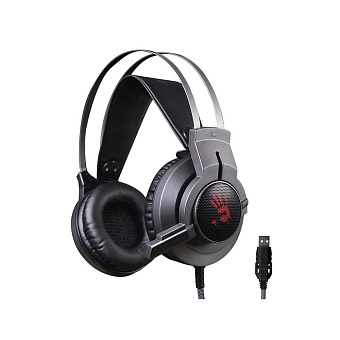 Наушники проводные A4Tech Bloody G437 (микрофон, 20 - 20 000 Гц, 100дБ, 1,8м, USB) черный