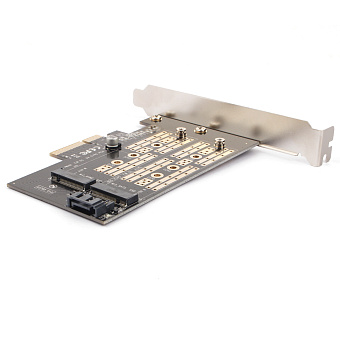 Адаптер AgeStar AS-MC02 (M.2 SATA SSD+M.2 NVME SSD)