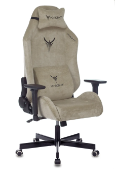 Кресло Knight N1 Fabric (ткань, мех. качания, реклайнер, крест. металл, до 150 кг) Бежевый