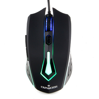 Мышь проводная Гарнизон GM-700G 1600dpi  USB Black